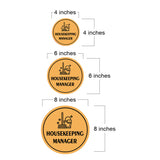 Circle Plus Housekeeping Manager Wall or Door Sign | Easy Installation | Business & Studio Signage