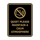 Signs ByLITA Portrait Round Quiet Please Maintain a Calm Atmosphere Door or Wall Sign Easy Installation | Directing Artists & Co-Workers | Music | Concert | Festivals