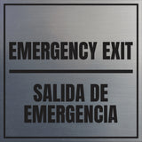 Signs ByLITA Square Emergency Exit Door or Wall Sign | Spanish Bilingual Business and Office Signs
