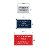 Signs ByLITA Classic Framed Juror Seating Area. Juror Only Beyond This Point Door or Wall Sign Durable ABS Plastic | Laser Engraved | Easy Installation | Courtroom