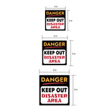 Square Plus Danger Keep Out Disaster Are Wall or Door Sign | Easy Installation | Funny Home Decor for Garage Bar Workshops