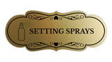Signs ByLITA Designer Setting Sprays Makeup Area Wall or Door Sign