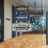 Signs ByLITA Fancy Services by Appointment Only. Book Your Spot Today Easy Installation | Durable Construction | Barbers | Grooming and Styling | Hair Wall or Door Sign