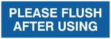 Signs ByLITA Basic Please Flush After Using Sign - Laser-Engraved Lettering | Durable ABS Plastic | Vibrant Colors | Powerful Foam Tape