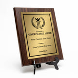 Cricket Customizable Wooden Award Plaque | Easel Mount Option | Achievement and Recognition Personalizable Plaques | Sports Award