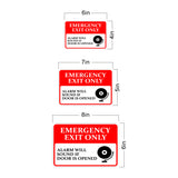 Classic Framed Plus Emergency Exit Only Alarm Will Sound If Doors Is Opened Door or Wall Sign | Safety Signage