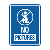 Signs ByLITA Portrait Round No pictures Wall or Door Sign
