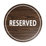 Signs ByLITA Circle Reserved Sign