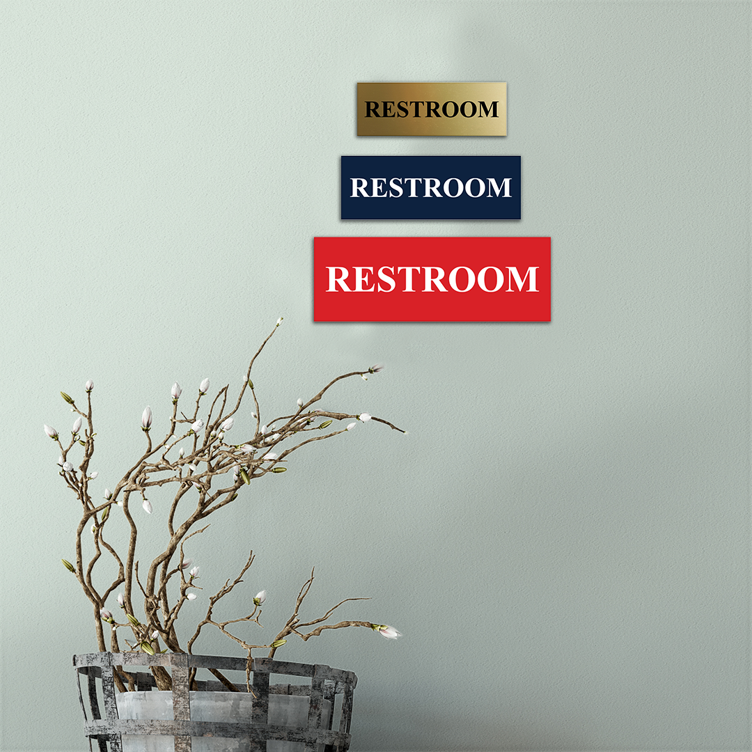 Basic Restroom Wall or Door Sign