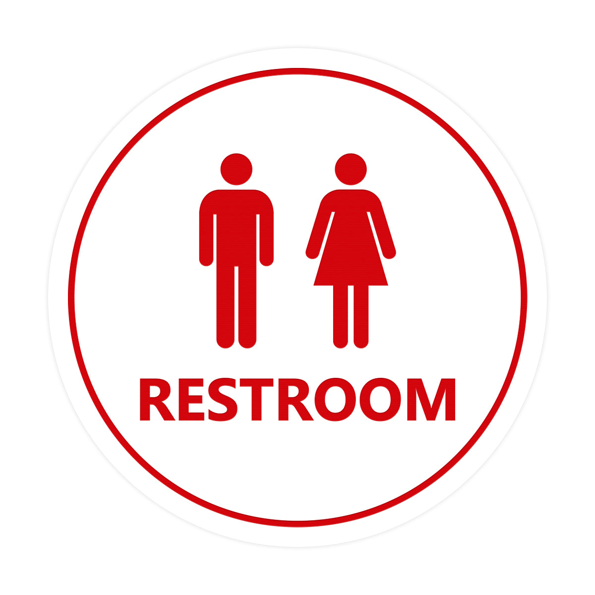 Signs ByLITA Circle Unisex Restroom Sign