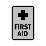 Portrait Round First Aid Sign