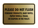 Signs ByLITA Classic Framed Please Do Not Flush Etiquette