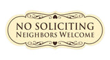 Signs ByLITA Designer No Soliciting Neighbors Welcome Sign