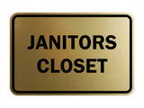 Signs ByLITA Classic Framed Janitors Closet