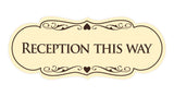 Signs ByLITA Designer Reception This Way Sign