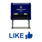 Blue LIKE (Thumbs Up) Self Inking Rubber Stamp