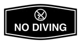 Signs ByLITA Fancy No Diving Sign with Adhesive Tape, Mounts On Any Surface