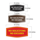 Fancy No Soliciting No Excuses Wall or Door Sign
