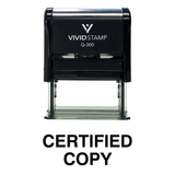 Black CERTIFIED COPY Self Inking Rubber Stamp