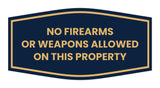 Fancy No Firearms or Weapons Allowed on this Property Wall or Door Sign