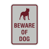 Portrait Round Beware Of Dog Sign