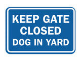 Signs ByLITA Classic Framed Keep Gate Closed Dog Sign