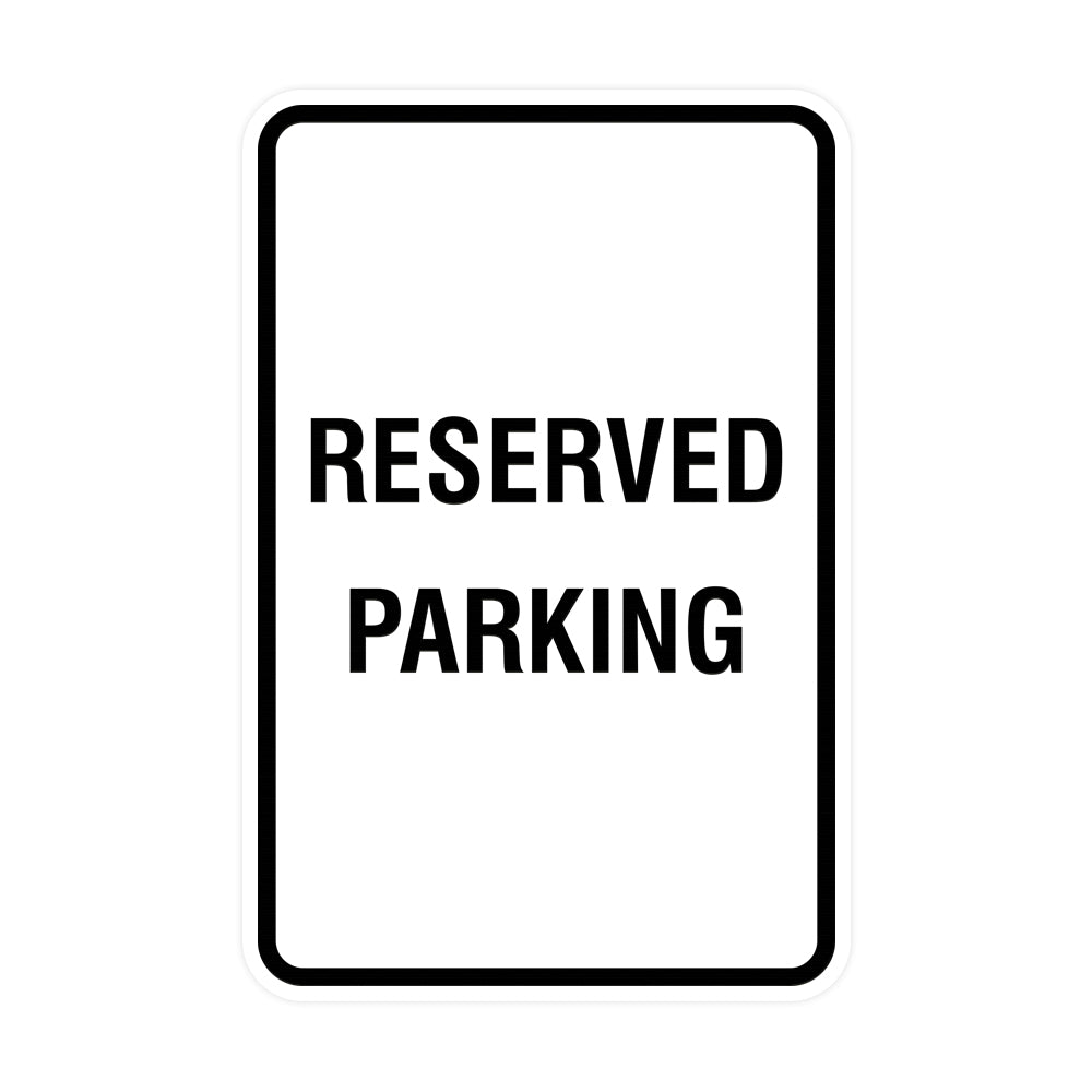 Signs ByLITA Portrait Round Reserved Parking Sign with Adhesive Tape