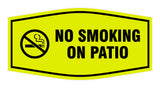 Signs ByLITA Fancy No Smoking on Patio Sign with Adhesive Tape, Mounts On Any Surface, Weather Resistant, Indoor/Outdoor Use