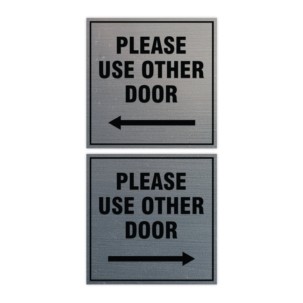 Signs ByLITA Square please use other door sign set with Adhesive Tape, Mounts On Any Surface, Weather Resistant, Indoor/Outdoor Use