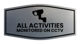 Fancy All Activities Monitored on CCTV Wall or Door Sign