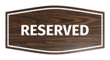 Signs ByLITA Fancy Reserved Sign with Adhesive Tape, Mounts On Any Surface, Weather Resistant, Indoor/Outdoor Use