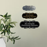 Signs ByLITA Designer Spanish No invadir propiedad privada Sign