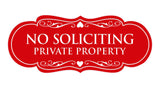 Signs ByLITA Designer No Soliciting Private Property Sign