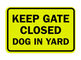 Signs ByLITA Classic Framed Keep Gate Closed Dog Sign