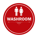Signs ByLITA Circle Washroom Sign