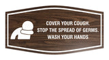 Fancy Cover Your Cough Stop the Spread Of Germs Wash Your Hands Sign