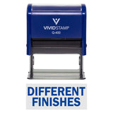 Blue DIFFERENT FINISHES Self-Inking Office Rubber Stamp