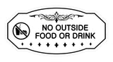 Victorian No Outside Food Or Drink Sign