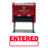 Basic ENTERED Self Inking Rubber Stamp