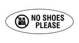 Oval No Shoes Please Sign