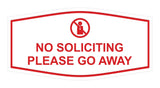 Fancy No Soliciting Please Go Away Wall or Door Sign