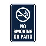 Portrait Round No Smoking On Patio Sign