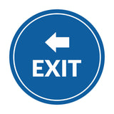 Signs ByLITA Circle Exit-Left Sign