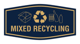 Fancy Mixed Recycling Wall or Door Sign
