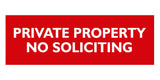 Signs ByLITA Basic Private Property No Soliciting Sign