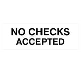 Signs ByLITA Basic No Checks Accepted Sign