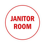 Signs ByLITA Circle Janitor Room Sign