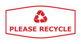 Fancy Please Recycle Wall or Door Sign