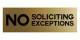 Signs ByLITA Basic No Soliciting No Exceptions Sign