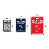 Portrait Round No Soliciting If You Do Not Have An Appointment Do Not Disturb Us Wall or Door Sign